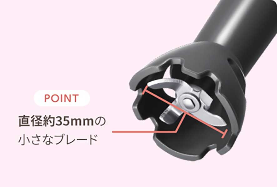 POINT 直径約35mmの小さなブレード